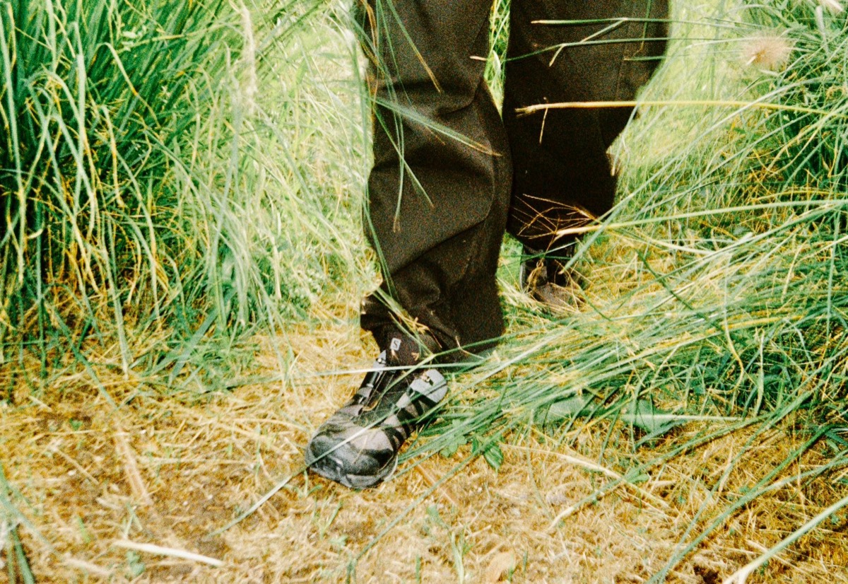 Walking through tall grass, shot on film
